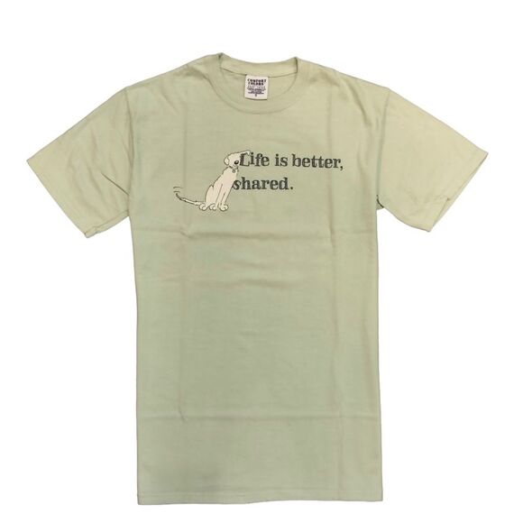 Comfort Colors Tops - SMALL Life is Better, Shared - Classic Unisex Crewneck Short Sleeve Tee NEW